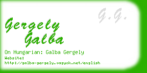 gergely galba business card